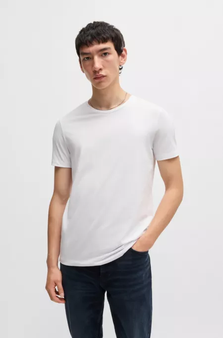 Two-pack of slim-fit T-shirts in stretch cotton