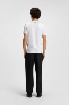 Two-pack of slim-fit T-shirts in stretch cotton, White