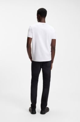 Two-pack of slim-fit T-shirts in stretch cotton, White