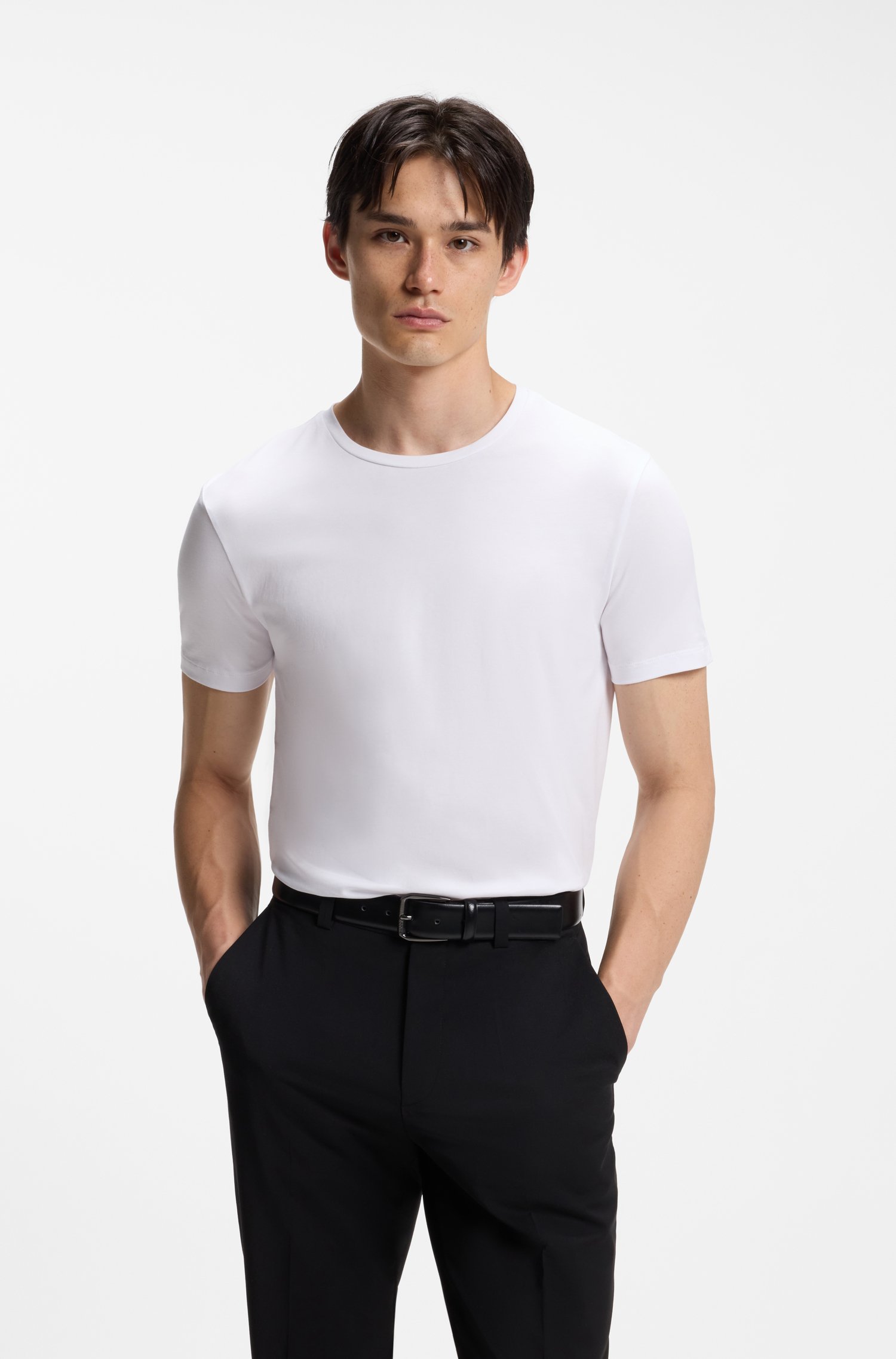 Hugo Förpackning med 2 T-shirts Rund vit herr – bild 3