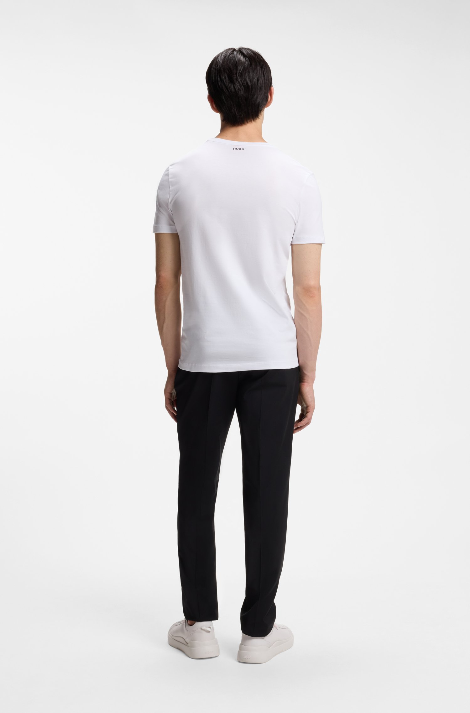 Hugo Förpackning med 2 T-shirts Rund vit herr – bild 4