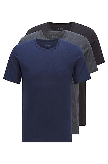 常规版纯棉 T 恤三件装,  497_Open Blue