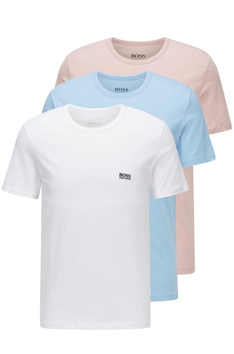 Set van drie regular-fit T-shirts van katoen, Bedrukt