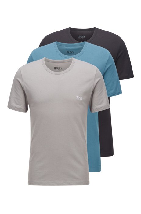Set van drie regular-fit T-shirts van katoen, Assorted-Pre-Pack