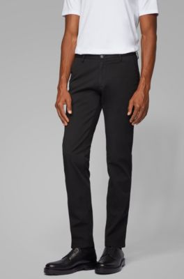 BOSS - Slim-fit chino in een gabardine van stretchkatoen