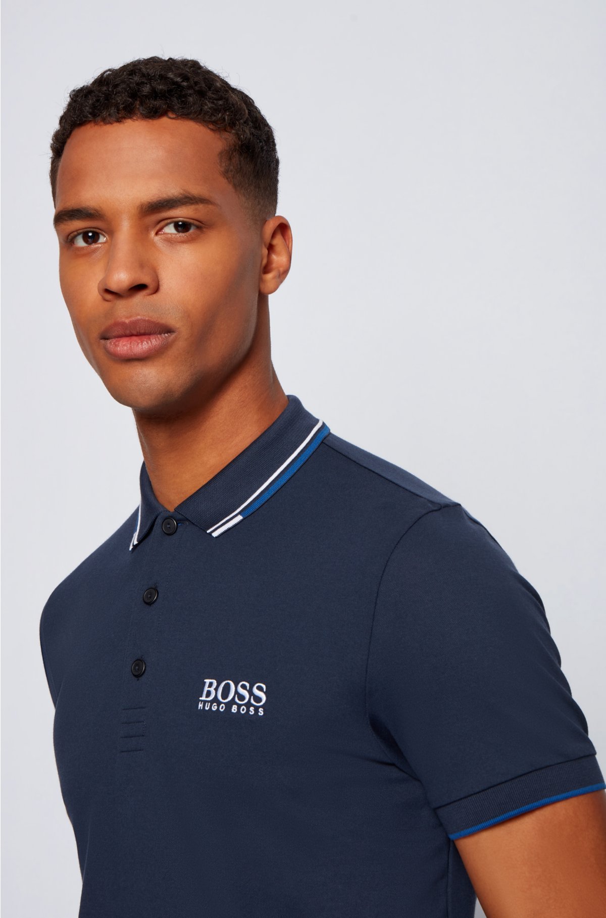 Verval vaardigheid Aanwezigheid BOSS - Regular fit piqué polo shirt with quick-dry technology