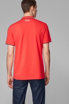 hugo boss red polo shirt