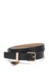 Leather bracelet with padlock detail, Black