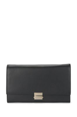 plain black clutch bag