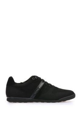 BOSS - Low-top trainers in leather and 