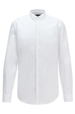 mens slim fit wing collar shirt