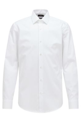 camisa blanca hugo boss hombre