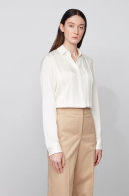 hugo boss pleated white skirt