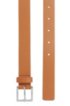 Slim belt in Italian leather, Brown