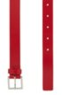Slim belt in Italian leather, Red