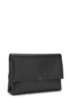 BOSS Luxury Staple Clutch in unlined Italian leather with chain strap, Black