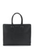 Luxury Staple work bag in rich Italian leather, Black