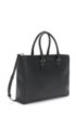 Luxury Staple work bag in rich Italian leather, Black