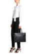 Luxury Staple work bag in rich Italian leather, Black