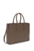Luxury Staple work bag in rich Italian leather, Dark Brown