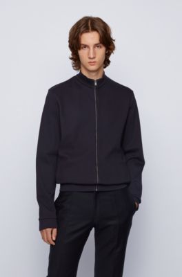 hugo boss zip through sweatshirt