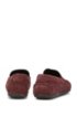 Slip-on moccasins in Italian suede, Dark Red