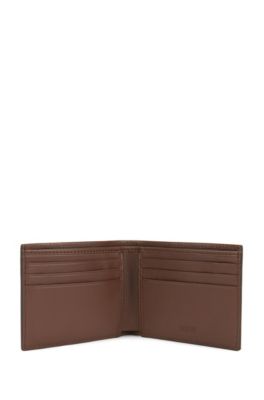 hugo boss brown leather wallet