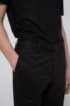 Extra-slim-fit trousers in stretch Oxford cotton, Black