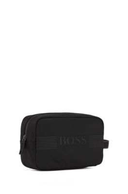 BOSS - Structured-nylon washbag with 