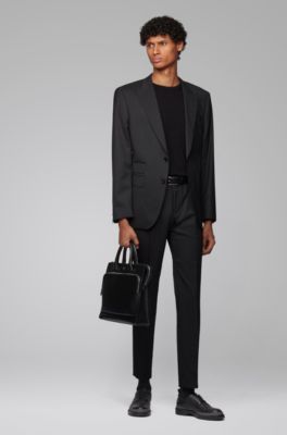 black suit t shirt