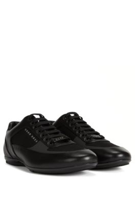 black lace up trainers