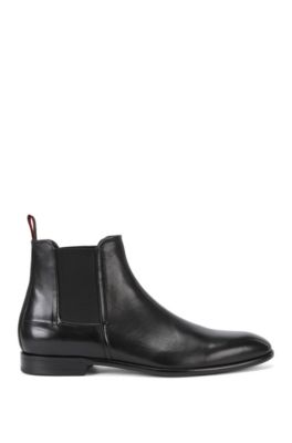 Hugo Formal Chelsea Boots In Rich Leather