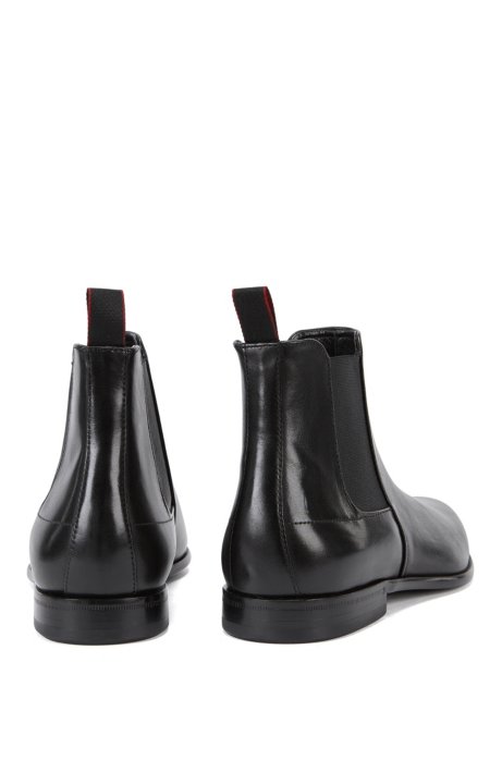 Hugo Formal Chelsea Boots In Rich Leather