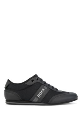 BOSS - Low-profile trainers in mesh and 