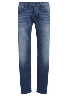 Tapered-fit jeans in super-stretch denim