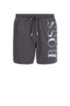 Logo-print swim shorts in technical fabric, Grey
