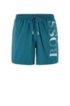 Logo-print swim shorts in technical fabric, Dark Green