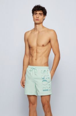 hugo boss khaki swim shorts