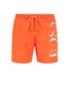 Logo-print swim shorts in technical fabric, Orange