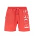 Logo-print swim shorts in technical fabric, Light Red