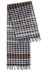 Fluffy scarf in multi-coloured houndstooth check, Patterned