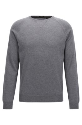 BOSS - Crew-neck sweater in Merino wool