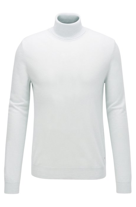 Turtleneck sweater in lightweight Italian cashmere, Light Green