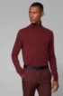 Turtleneck sweater in lightweight Italian cashmere, Dark Red