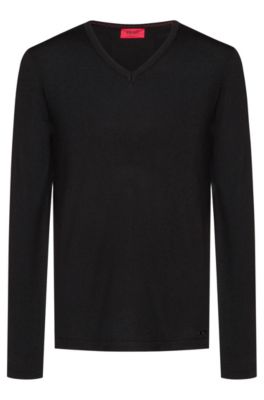 hugo boss grey v neck jumper