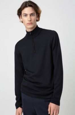 hugo boss zip neck sweater