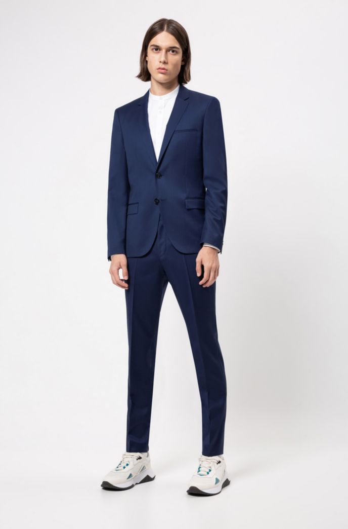 Extra-slim-fit trousers in pigment-dyed wool