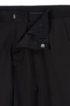 Slim-fit formal trousers in virgin wool with silk trims, Black