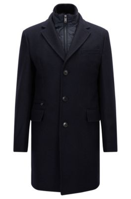 Manteau Homme BOSS H-Hyde-254 - Slim Fit En Laine Et Cachemire - Coupe élégante, Poches Passepoilées, Doublure - 6