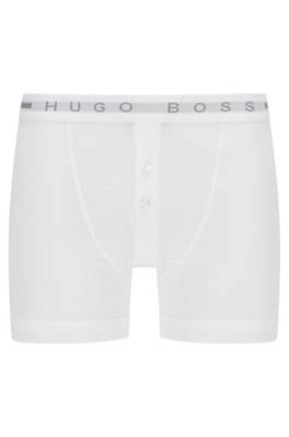 Boxer en coton côtelé avec taille à logo